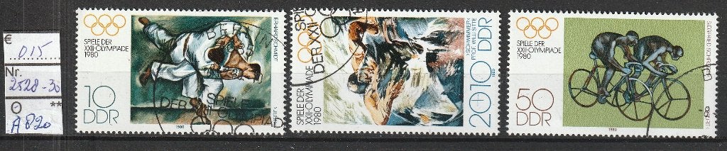 DDR Olympiade '80 Michel 2528-30 Nr.A820g, Verzenden, DDR, Gestempeld