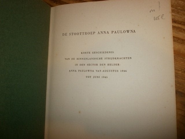 zeldzaam de stoottroep anna paulowna samenstelling 1-2 BS, Ophalen of Verzenden, Tweede Wereldoorlog, Zo goed als nieuw, Overige onderwerpen