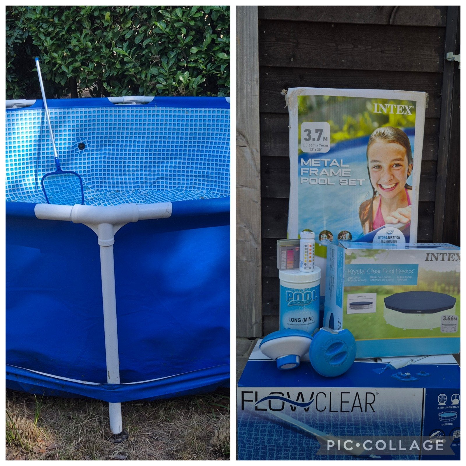 Intex zwembad 366x76 cm, Ophalen, Minder dan 80 cm, Rond, 300 cm of meer