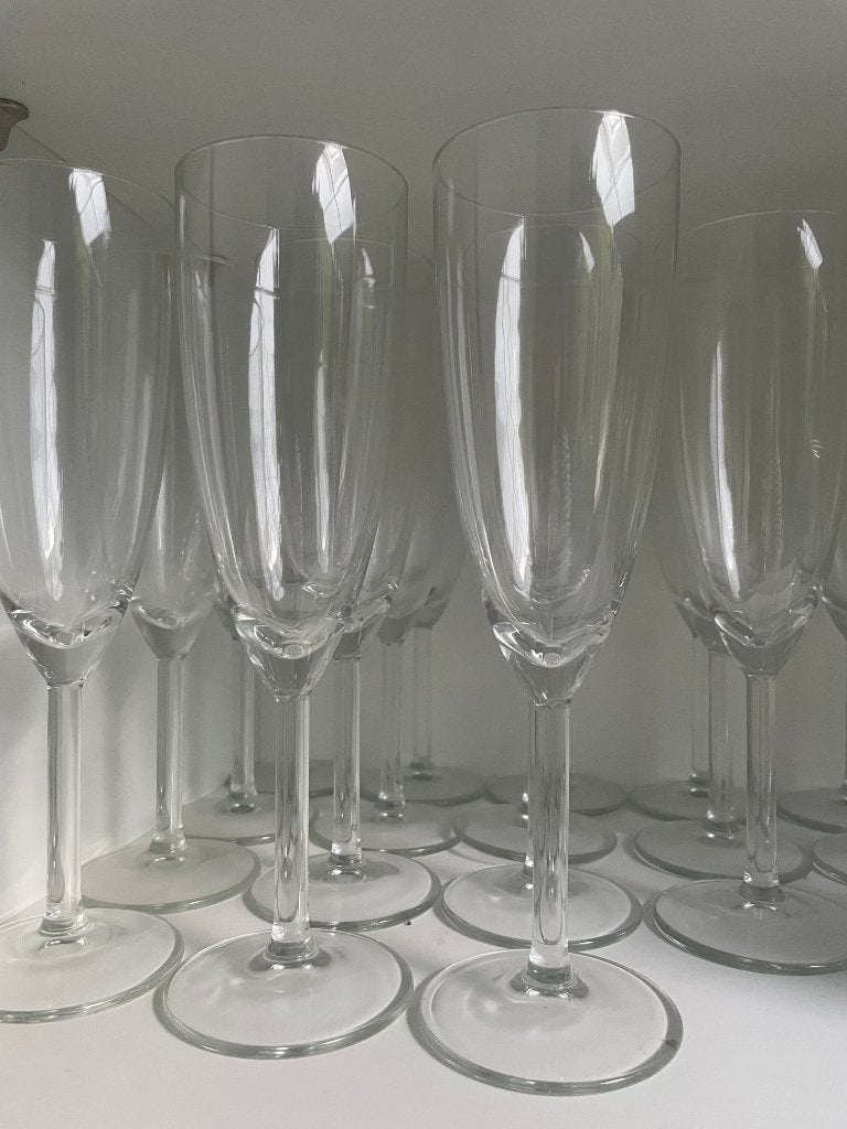 25 Champagneglazen, Ophalen, Zo goed als nieuw, Overige merken, Glas