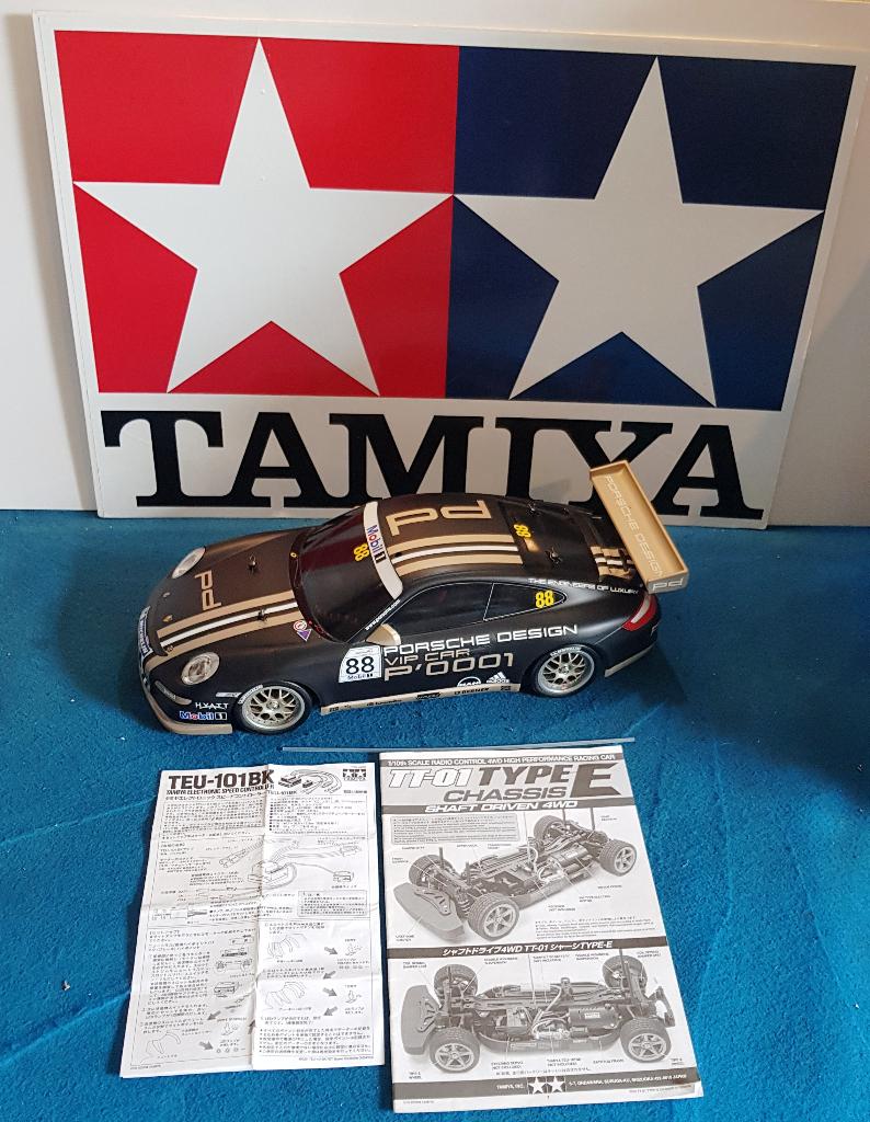 Tamiya - Porsche 911 GT3 Cup VIP 2008 (TT-01 chassis), Elektro, Verzenden, Nieuw, Schaal 1:10