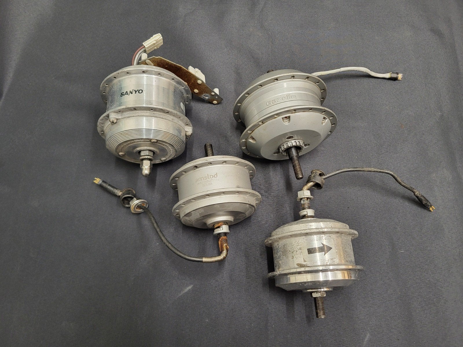4x motoren van elektrische fietsen. Gazelle, Amslod,  Sanyo., Fietsen en Brommers, Fietsonderdelen, Elektrische fiets, Gebruikt