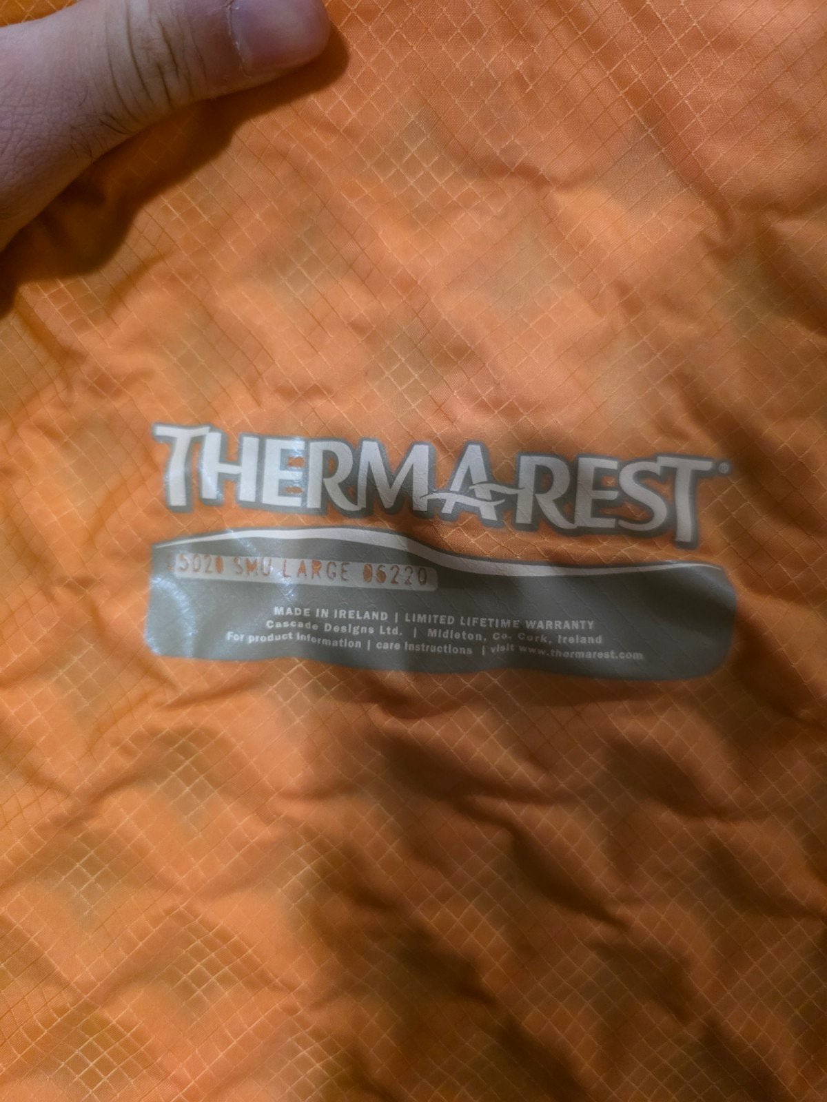Therma-Rest slaapmat - L - Oranje R4.5, Ophalen of Verzenden