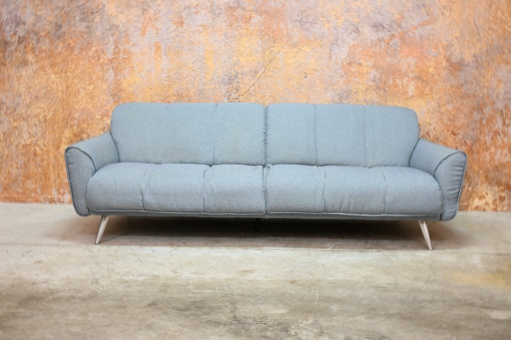 ZGANieuw grijze stoffen Italiaanse designbank van Natuzzi, Natuzzi, Natuzzi, 75 tot 100 cm, Ophalen of Verzenden