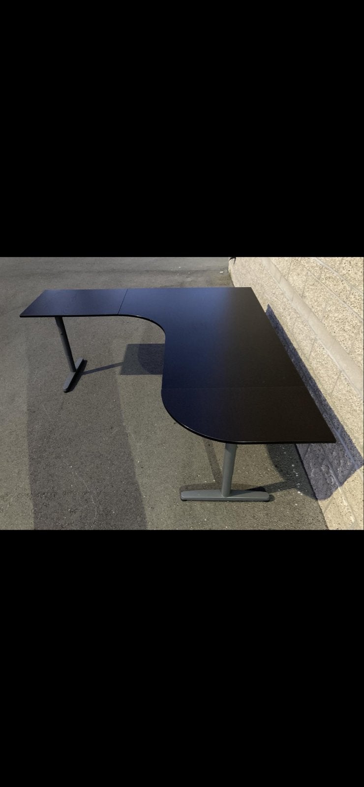 IKEA Galant Hoekbureau Zwart - 200x200cm, Ophalen, Zwart, Gebruikt, Hoekbureau