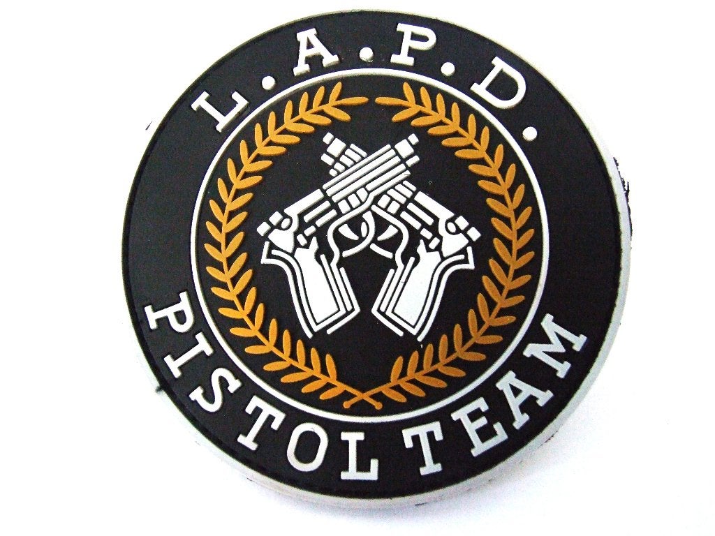 Embleem,Patch,PVC,3D,LAPD,Pistol,Team,Police Patch, Verzenden, Overige soorten, Amerika, Embleem of Badge