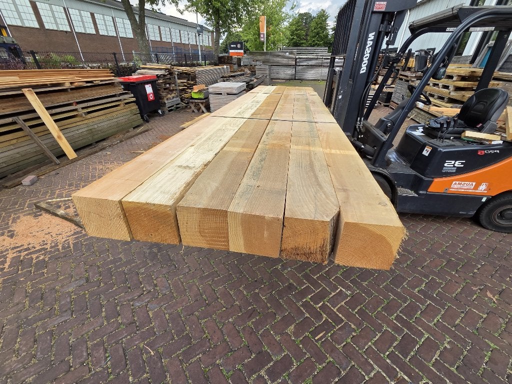 6 Douglas palen / balken 20x20 cm 5.00 m lang - nr: TB61, Ophalen, Nieuw, 250 cm of meer, Overige typen
