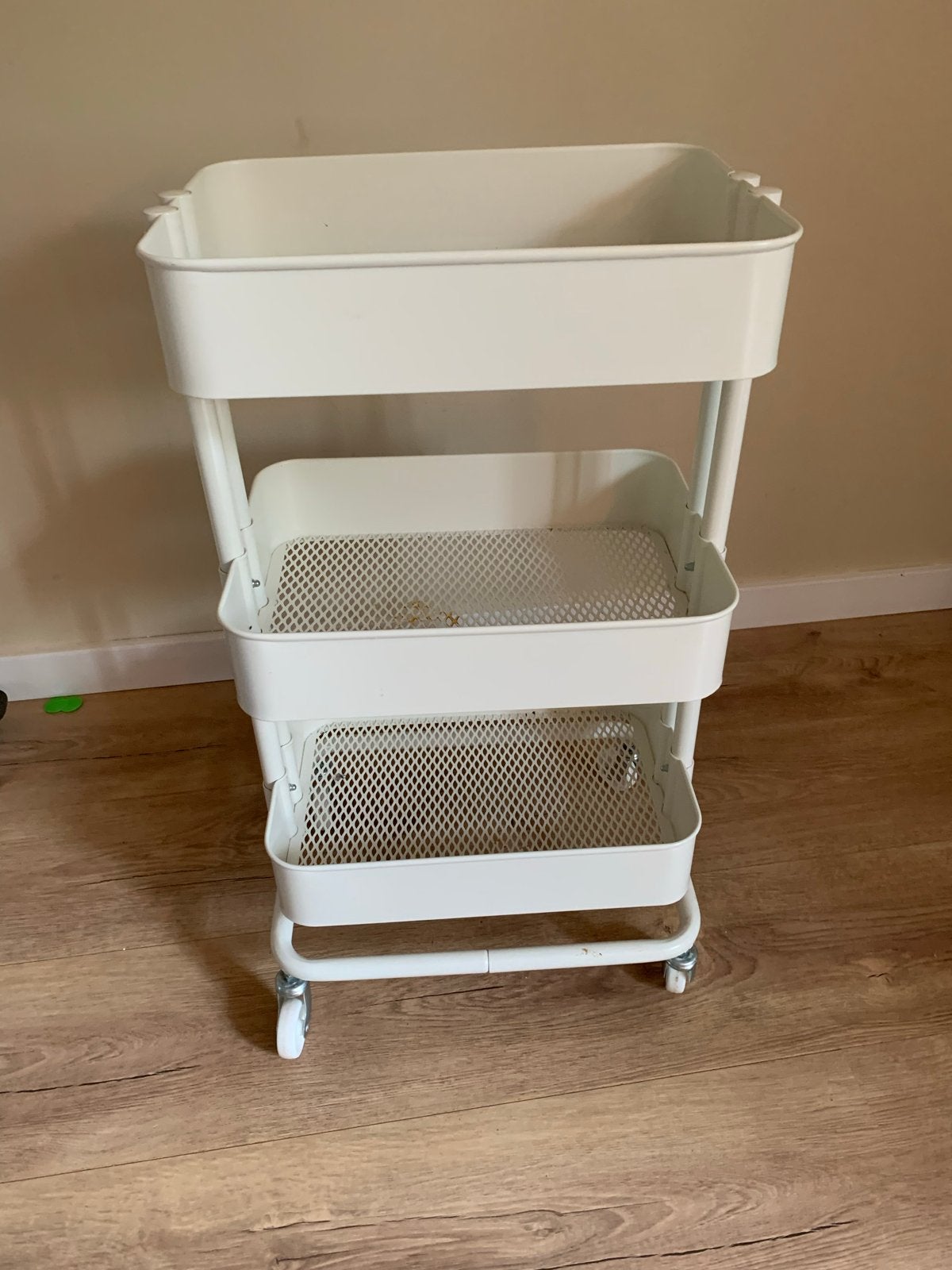 Witte RÅSKOG roltafel van IKEA, Ophalen, Gebruikt