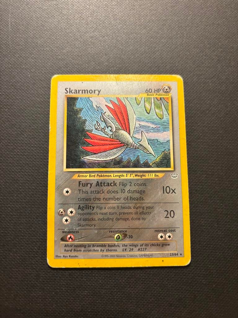 Skarmory Pokémon kaart (23/64) - Basic Pokémon, Ophalen of Verzenden, Zo goed als nieuw, Losse kaart
