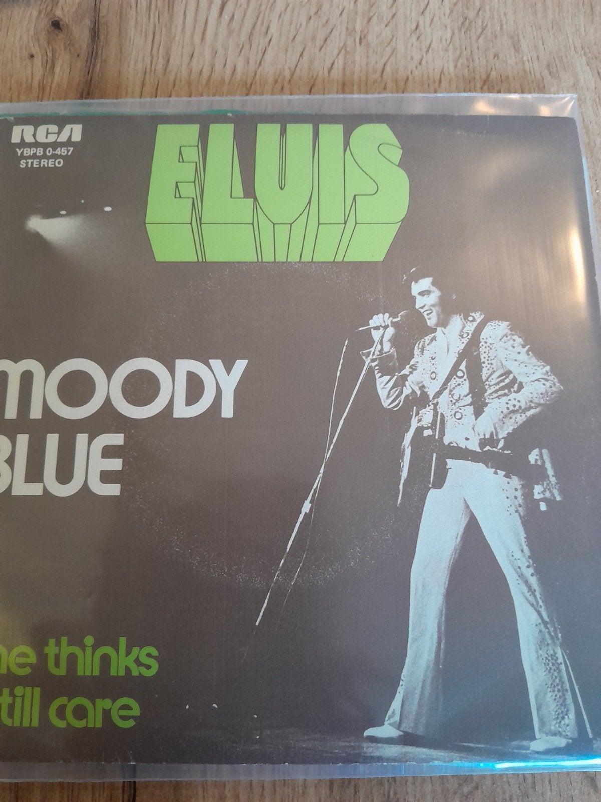 elvis 7inch moody blue, Ophalen of Verzenden, Zo goed als nieuw, Pop