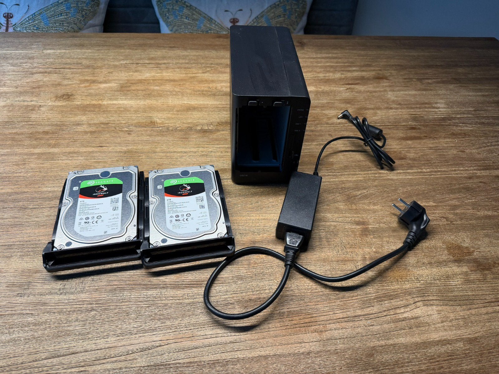 Synology DS218 NAS + 2x 6TB HD, Gebruikt, HDD, Ophalen of Verzenden, Desktop