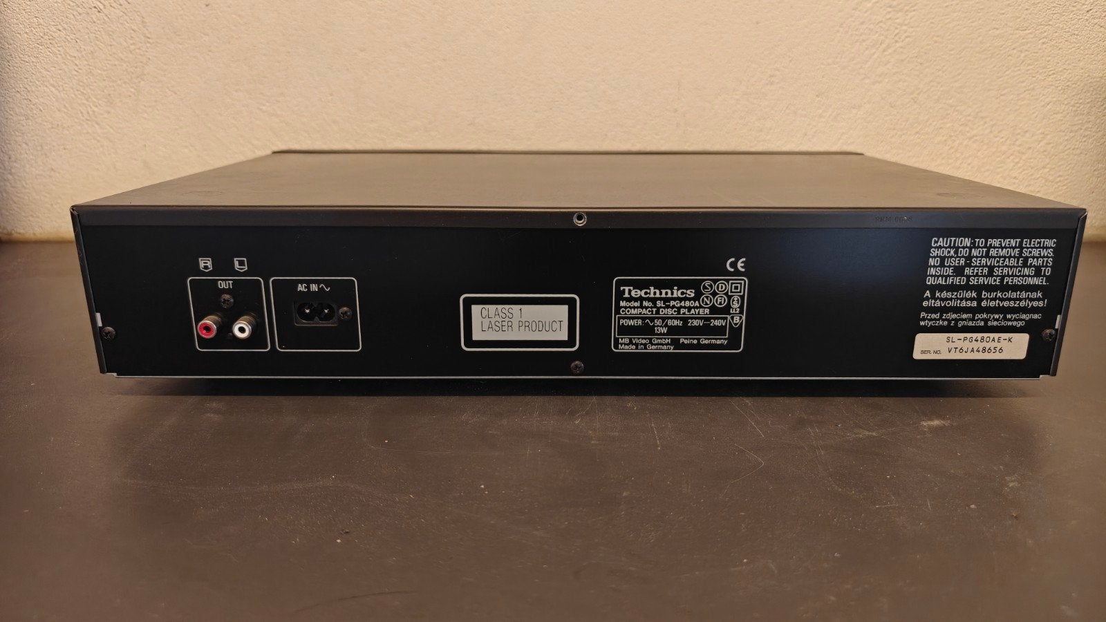 Technics SL-PG480A CD-speler defect, Audio, Tv en Foto, Cd-spelers, Ophalen of Verzenden, Gebruikt, Technics