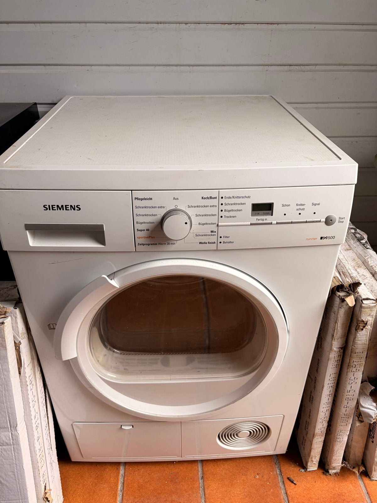 Siemens iQ500 wasdroger - Goede staat, Duitse tekst, Witgoed en Apparatuur, Wasdrogers, Ophalen, 6 tot 8 kg, Gebruikt, Voorlader