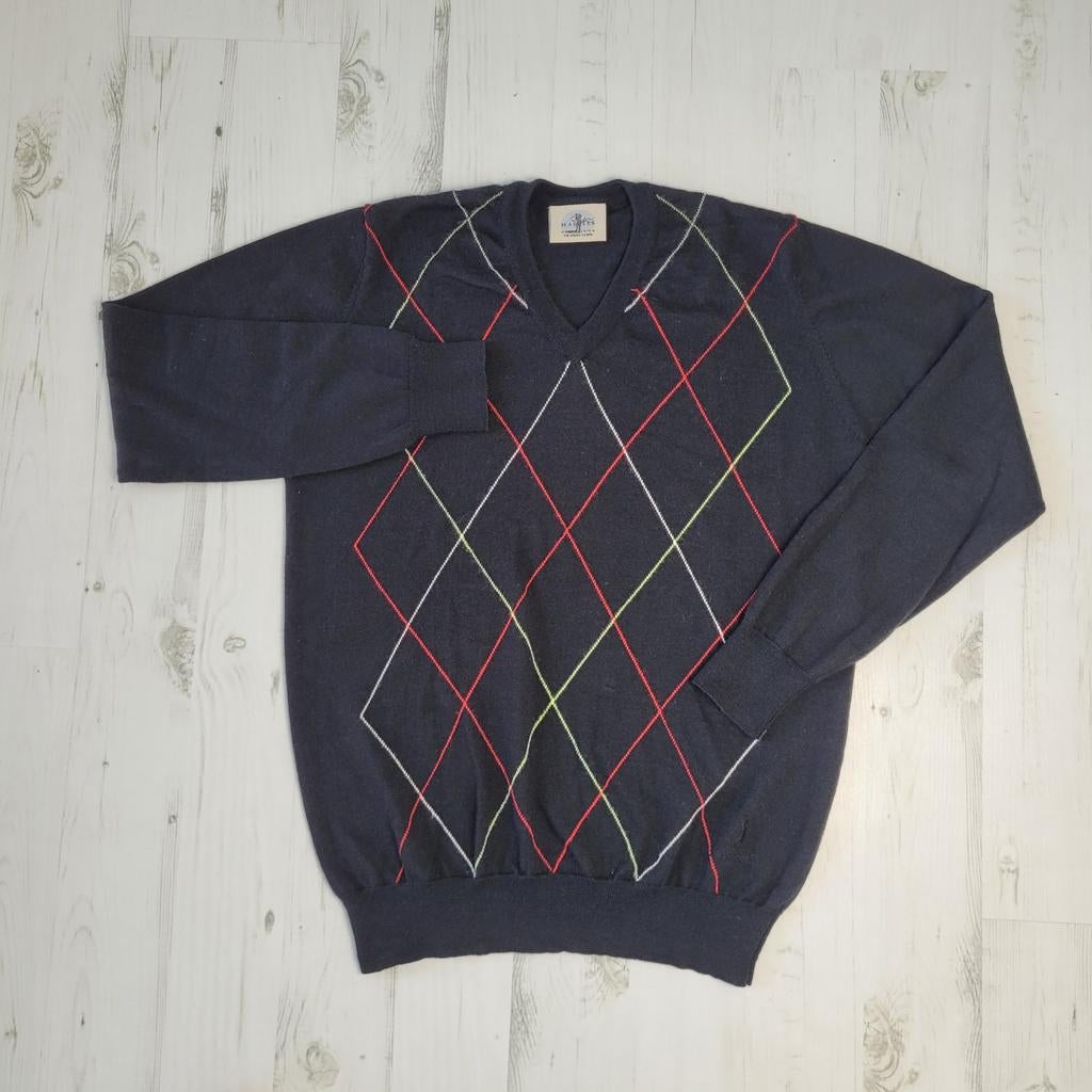 Masters golftrui 48 M 100% merino wol V-hals zwart, Maat 48/50 (M), Zwart, Ophalen of Verzenden, Zo goed als nieuw