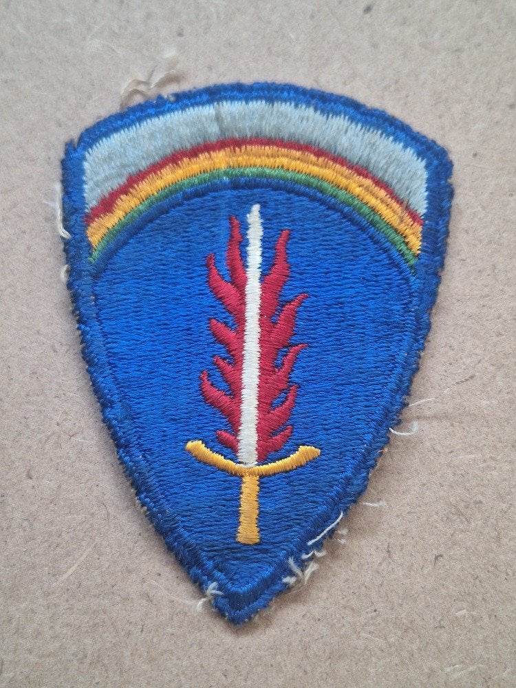 WWII US Army Headquarters Europe patch, Verzenden, Amerika, Embleem of Badge