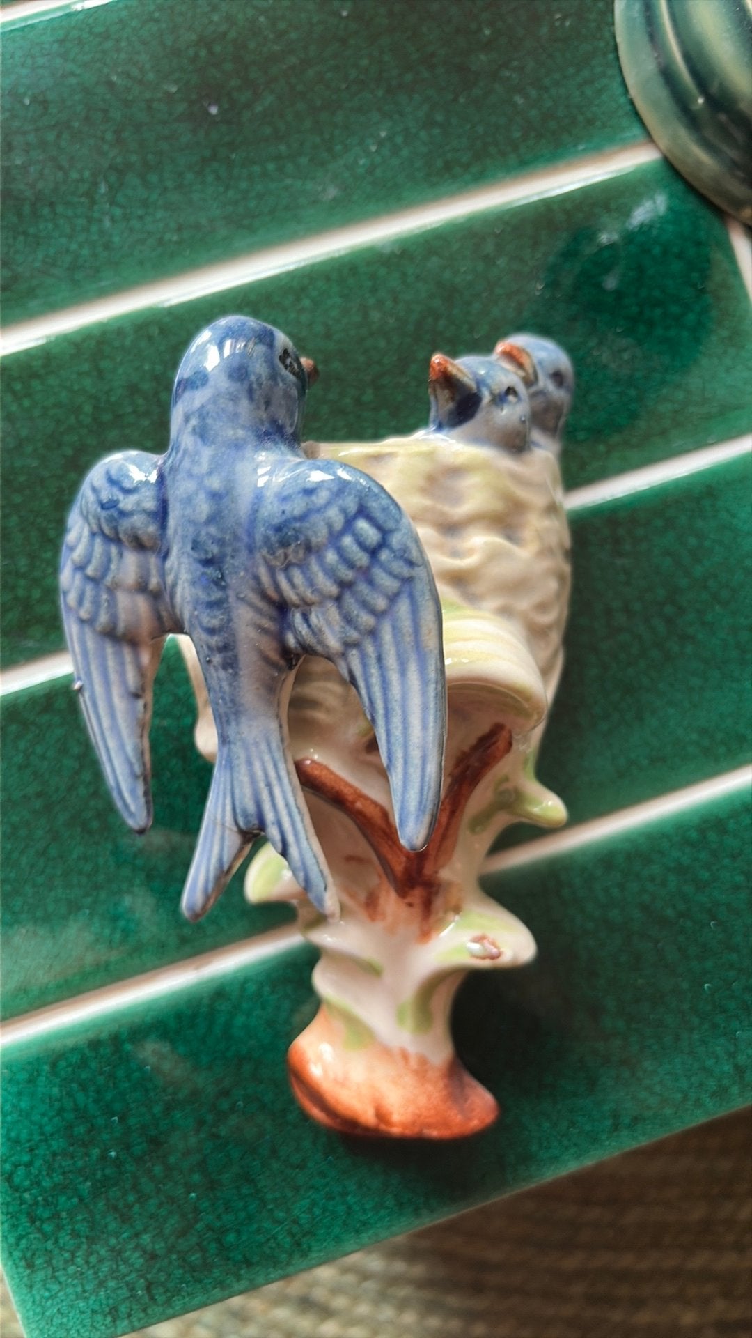 vintage  Tsjechoslowaakse/Boheemse Zwaluw op Nest, Ophalen of Verzenden
