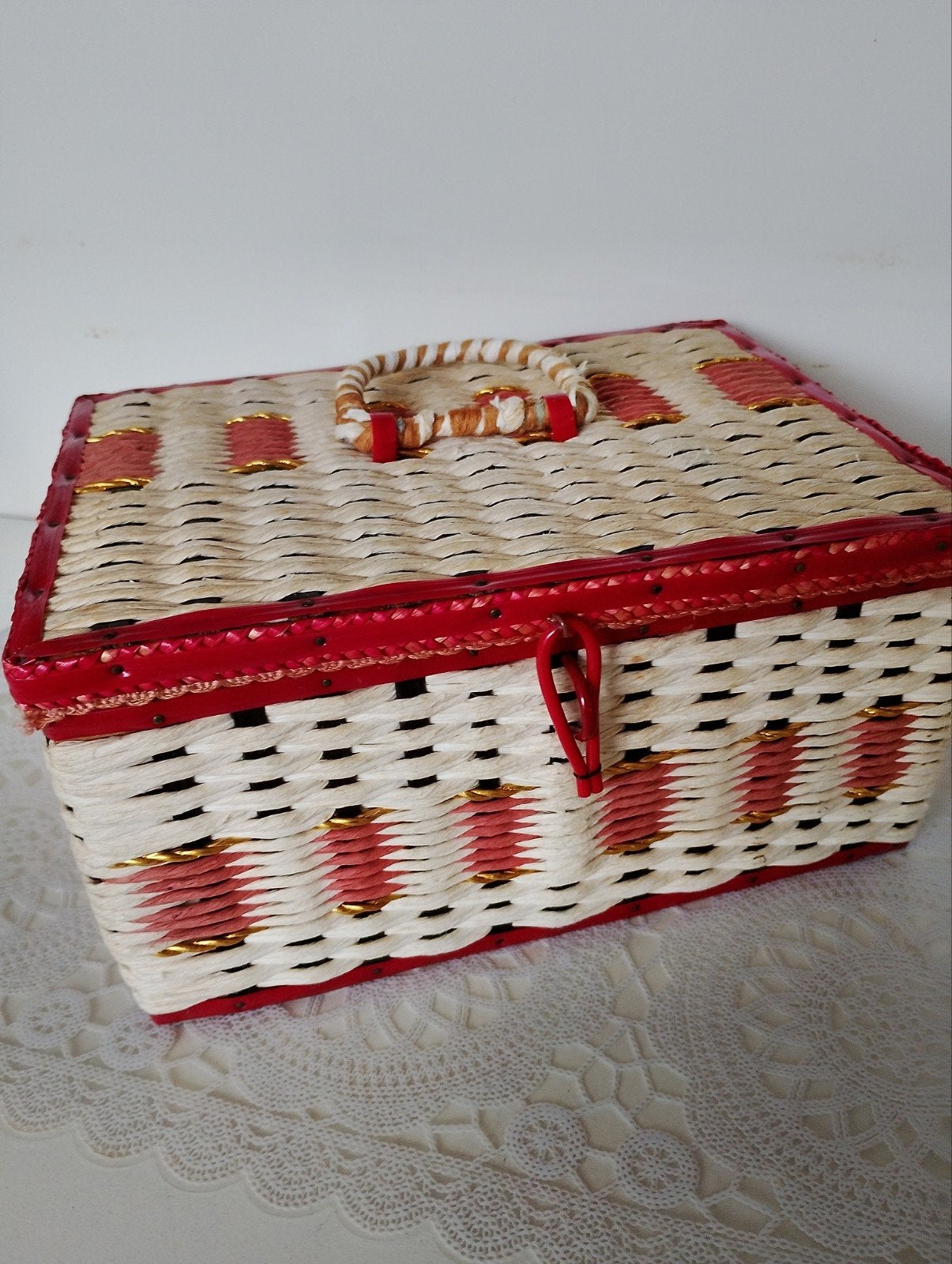 leuk sieraden of naai kistje jaren 50, Ophalen of Verzenden
