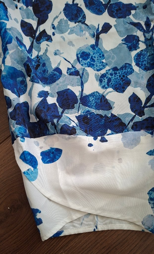 broek MISSLOOK mt XL wit-kobaltblauw mooi detail aan pijp, Kleding | Dames, Overige kleuren, Maat 46/48 (XL) of groter, Ophalen of Verzenden