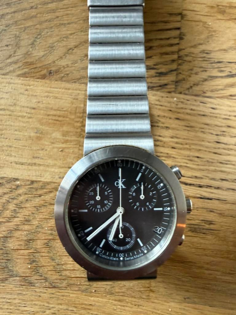 Calvin klein heren horloge met doosje orgineel, Ophalen of Verzenden, Zo goed als nieuw