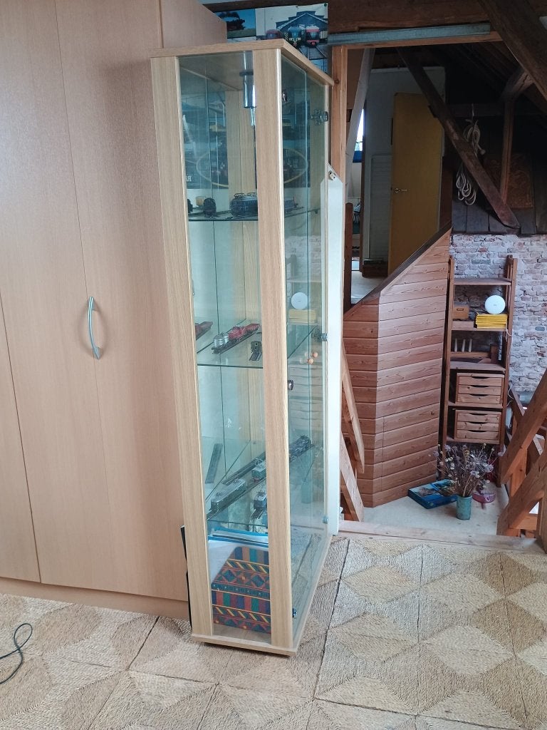 vitrinekast, Huis en Inrichting, Kasten | Vitrinekasten, Ophalen, Gebruikt, 50 tot 100 cm, 150 tot 200 cm