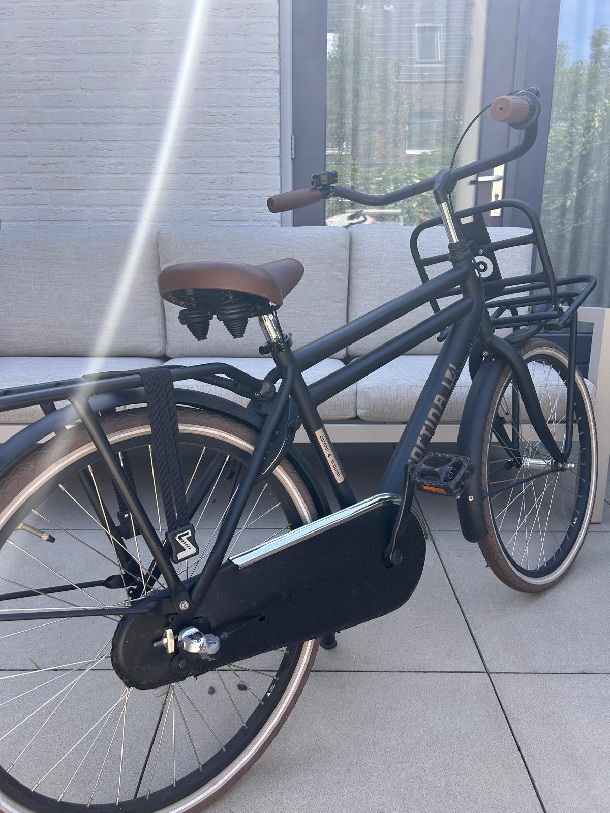 Cortina U4 24 inch jongens transport fiets, mat zwart, Fietsen en Brommers, Fietsen | Jongens, Ophalen, Terugtraprem, Versnellingen