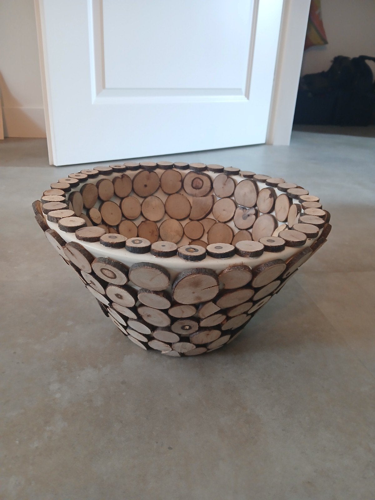 Schaal met hout, Ophalen, Rond, Hout