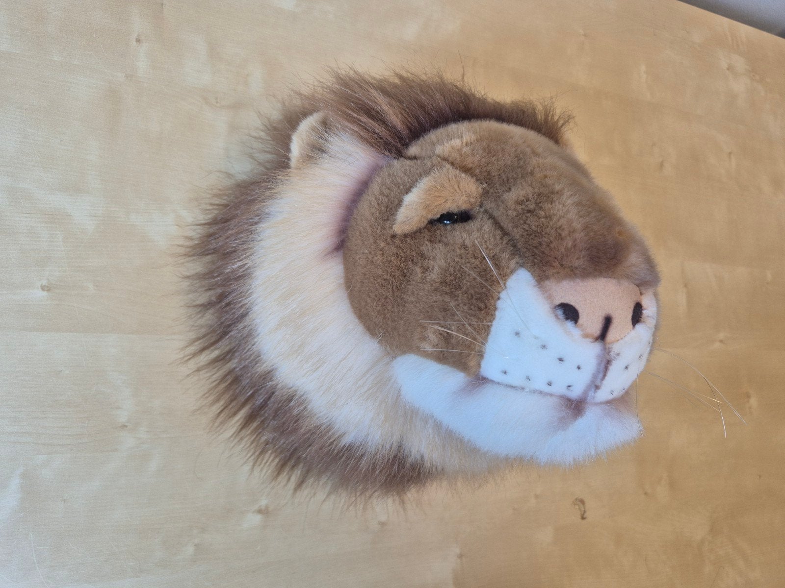 4x Pluche dierenkoppen voor muur, Kinderen en Baby's, Ophalen of Verzenden, Zo goed als nieuw, Middelgroot (20 tot 80 cm), Bruin