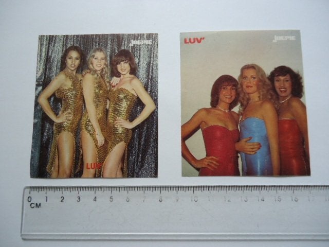sticker oud LUV Meiden band groep popmuziek pop brard, Verzenden, Zo goed als nieuw, Bedrijf of Vereniging