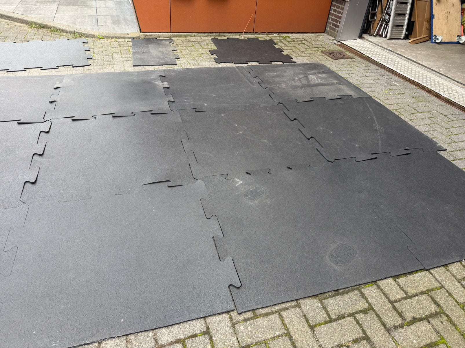 Rubberen Puzzel Tegels 12 Vierkanten meter, Ophalen, Gebruikt, Overige typen