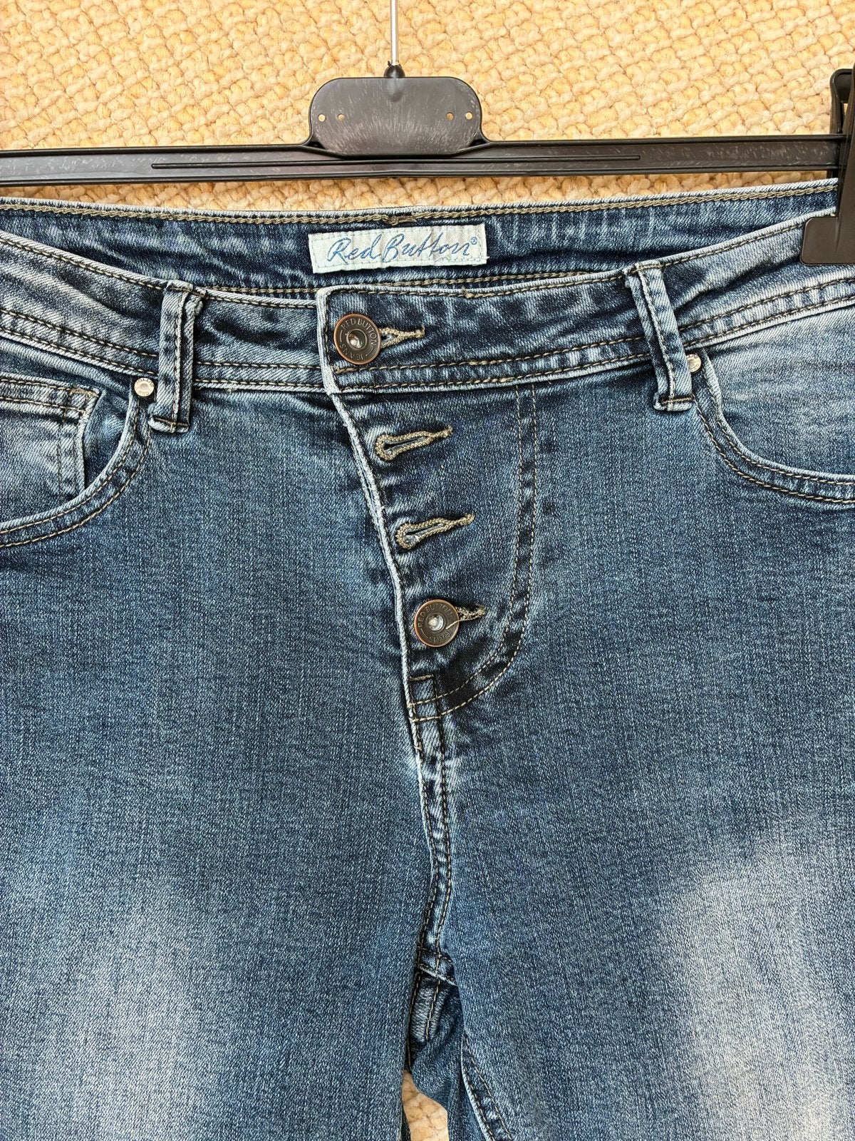 Red Button Jeans - Maat 40, €9,00, Ophalen of Verzenden, Gedragen, Blauw, W30 - W32 (confectie 38/40)