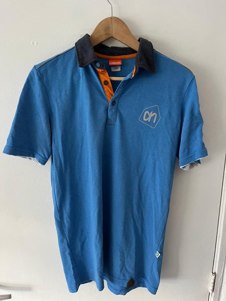 Albert Heijn Polo Shirt - Maat M, Ophalen of Verzenden, Gedragen, Maat 48/50 (M), Blauw