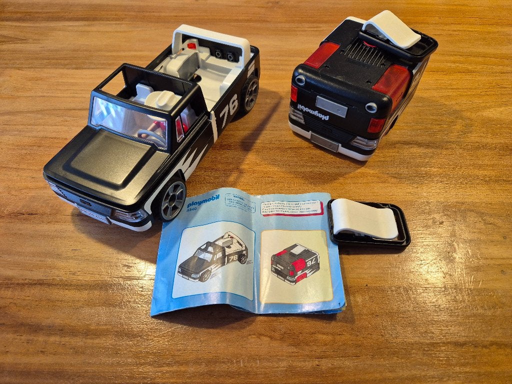 Playmobil meeneem pick-up truck 4340 en speedboot 4341, Complete set, Ophalen of Verzenden, Zo goed als nieuw, Boot/Schip