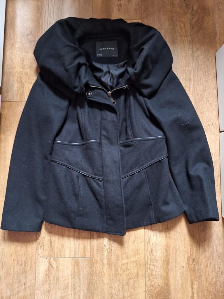 Zara winterjas zwart, Kleding | Dames, Maat 38/40 (M), Ophalen of Verzenden, Zo goed als nieuw, Zara