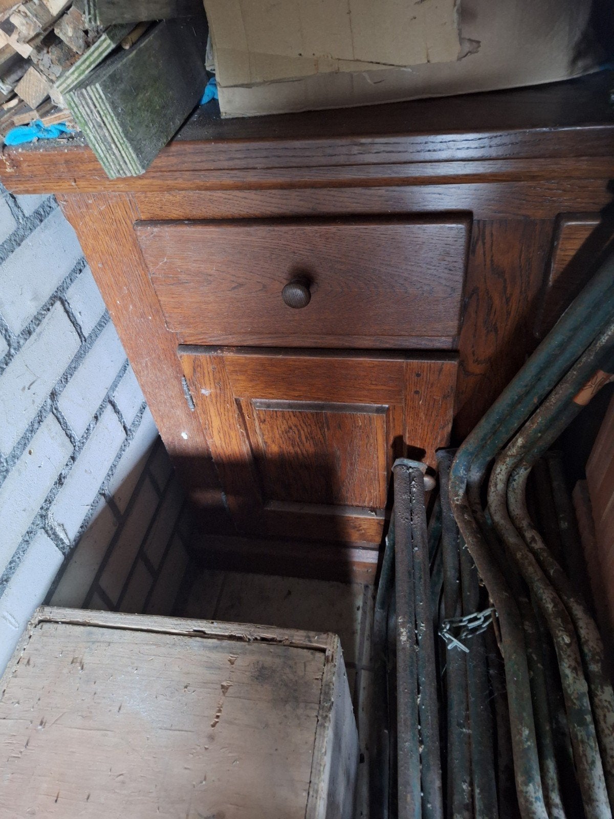 eiken buffet kast, Ophalen