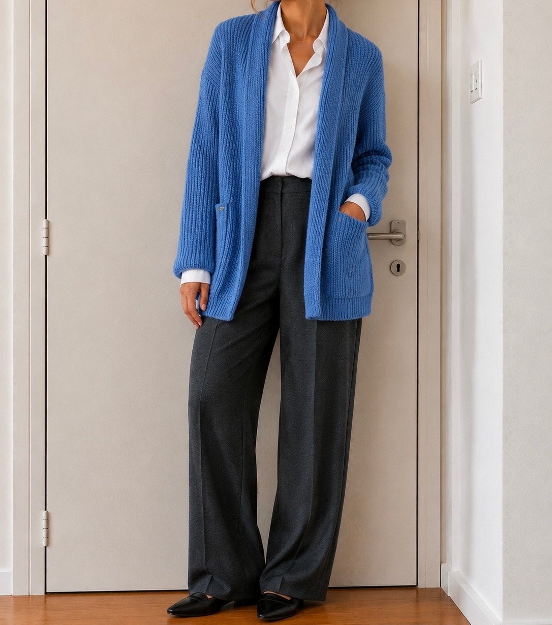 Roberto Sarto Blauw Gebreid Vest Maat 38, Kleding | Dames, Truien en Vesten, Verzenden, Zo goed als nieuw, Maat 38/40 (M), Blauw