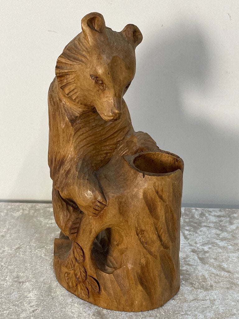 Oude Handgesneden Russische Beer, Houtsnijwerk, Ophalen of Verzenden, Hout, Handgemaakt