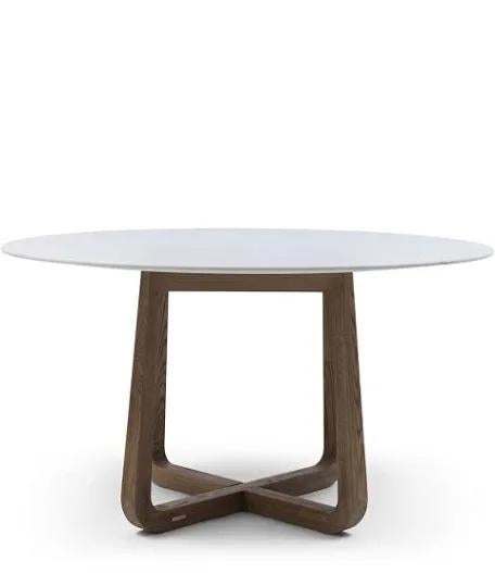 Riviera maison eettafel marmer hout rond, Ophalen, Rond, 100 tot 150 cm