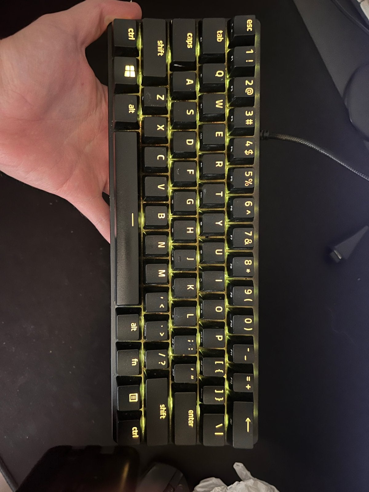 Razer Huntsman Mini 60% Toetsenbord - Zo goed als nieuw, Computers en Software, Toetsenborden, Gaming toetsenbord, Ophalen of Verzenden