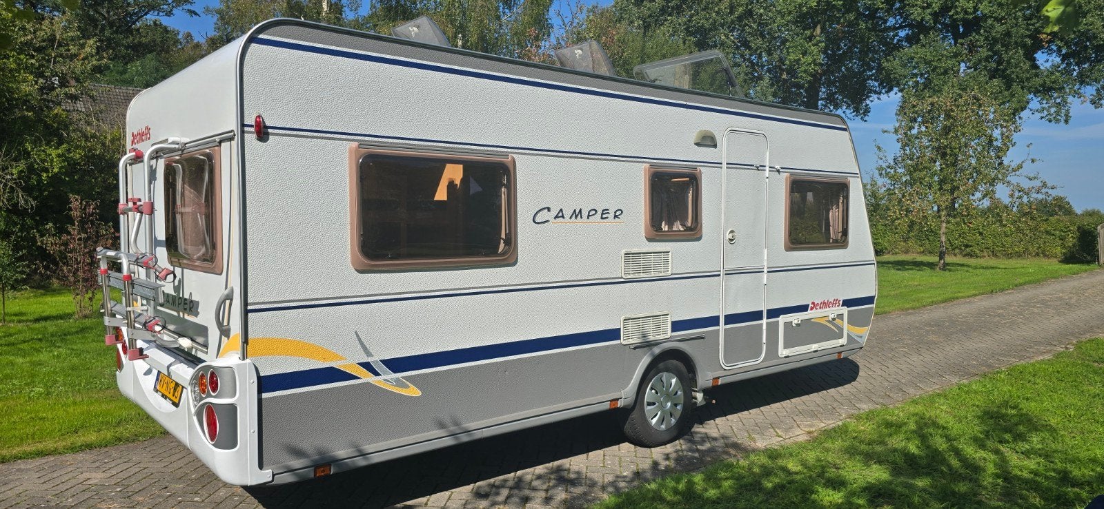 Dethleffs Camper 510 TK met stapelbed, rondzit en mover!, Caravans en Kamperen, Rondzit, Particulier, Kachel, Dethleffs