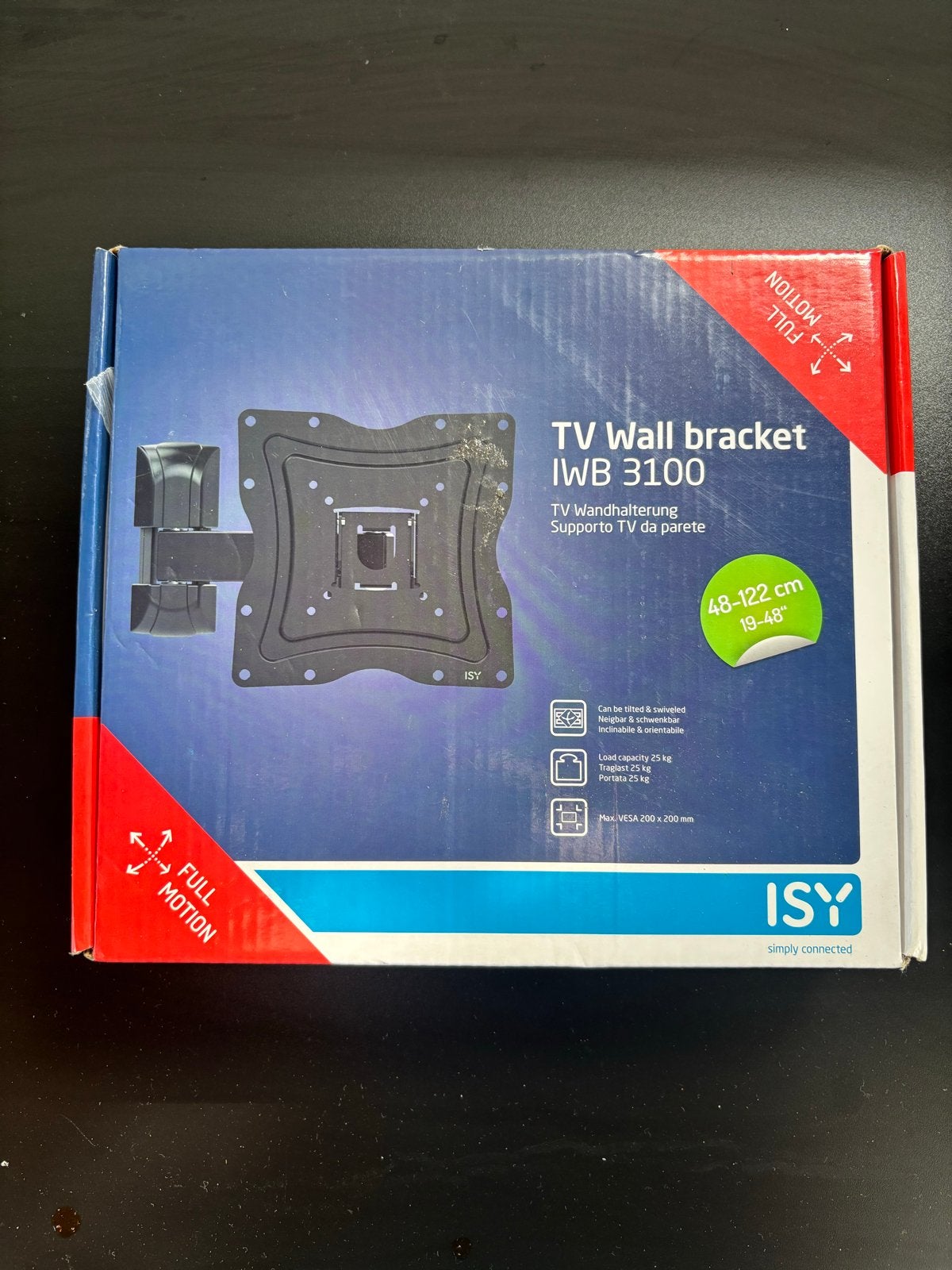 ISY IWB 3100 TV Muurbeugel - Full Motion, Nieuw in doos, Ophalen of Verzenden, Nieuw
