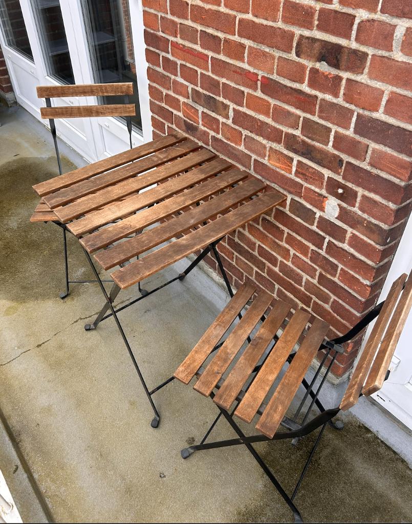 IKEA TÄRNÖ table + 2 chairs outdoor set, Gebruikt, Tuinset, Hout, Ophalen