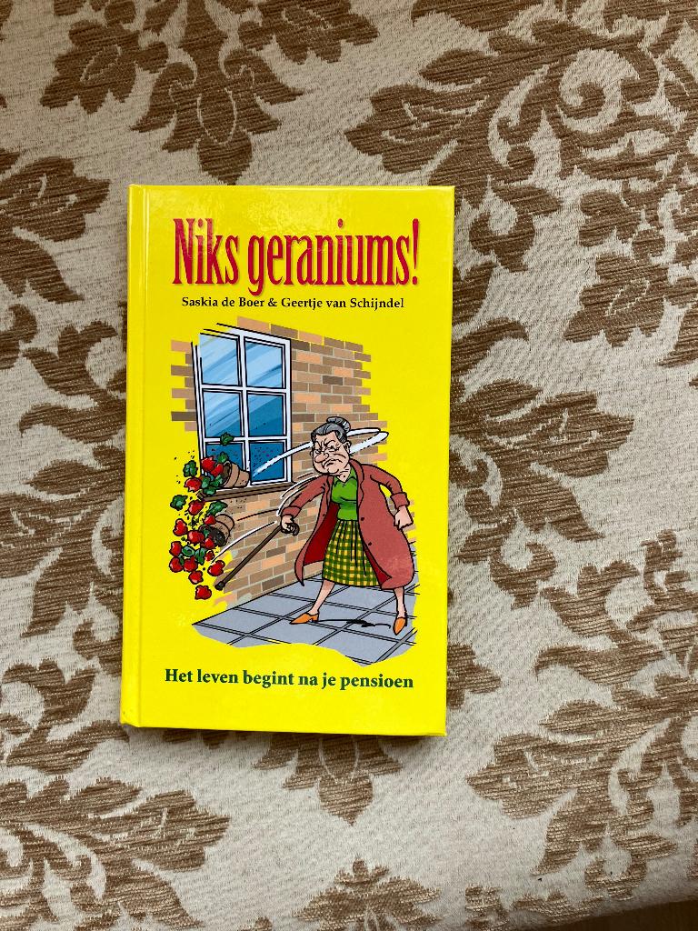 Tegeltje pensioen boekje tegel geraniums, Ophalen of Verzenden, Nieuw