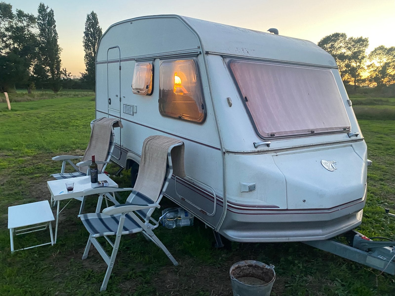 Te koop, caravan Sprite Alpine € 1950,-, Tot en met 3, Particulier, 4 tot 5 meter, 500 - 750 kg