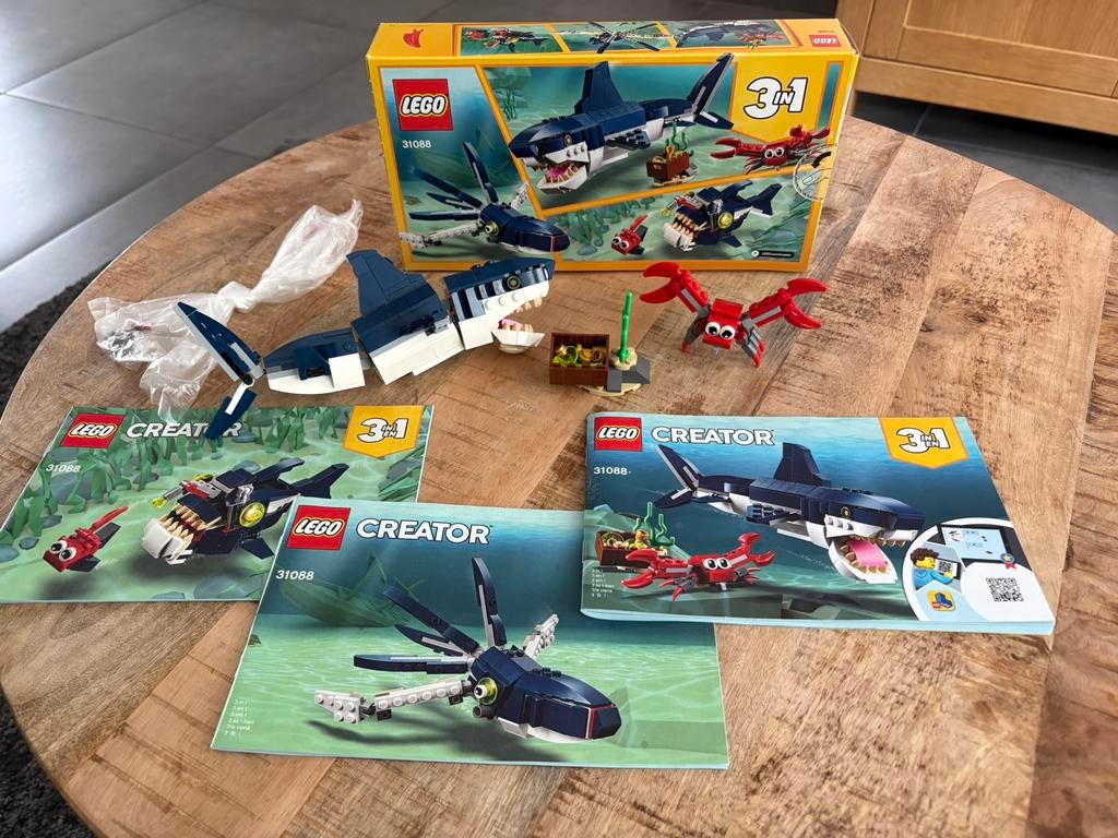 LEGO Creator Diepzeedieren. Serienummer 31088, Kinderen en Baby's, Speelgoed | Duplo en Lego, Lego, Ophalen of Verzenden, Zo goed als nieuw