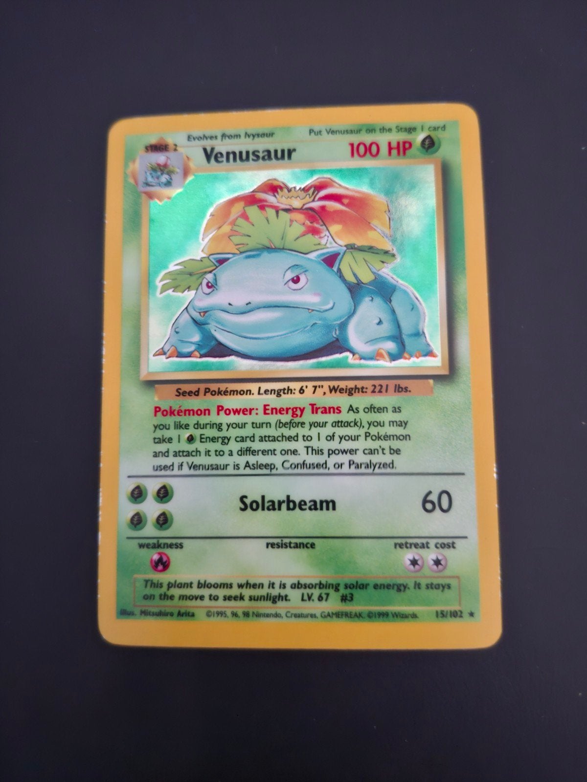 Venusaur 15/102 Holo Rare Pokemon Kaart (Base Set), Hobby en Vrije tijd, Verzamelkaartspellen | Pokémon, Ophalen of Verzenden