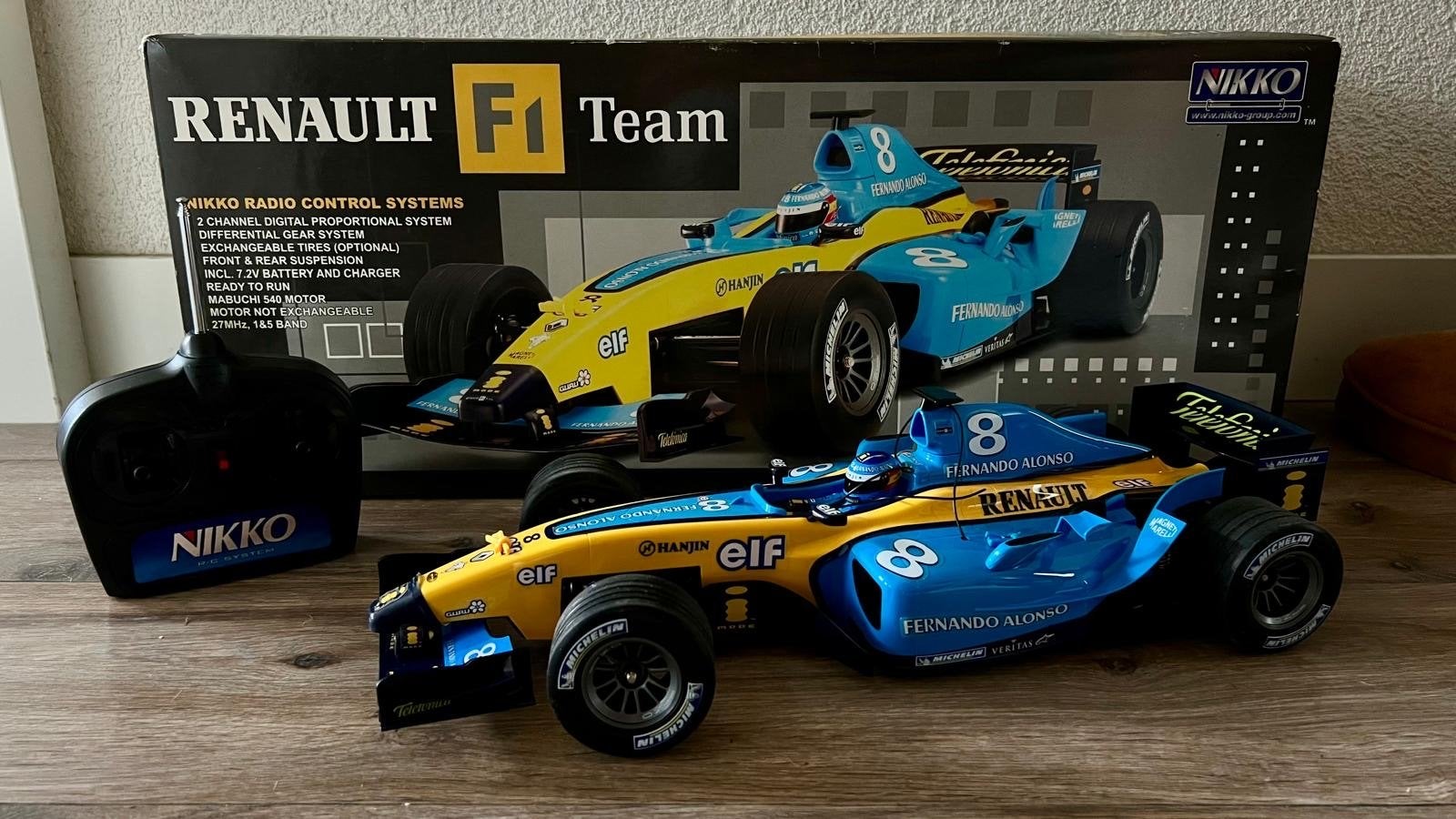 Nikko RC Renault F1 Team Fernando Alonso, Elektro, Ophalen of Verzenden, Zo goed als nieuw, Auto onroad