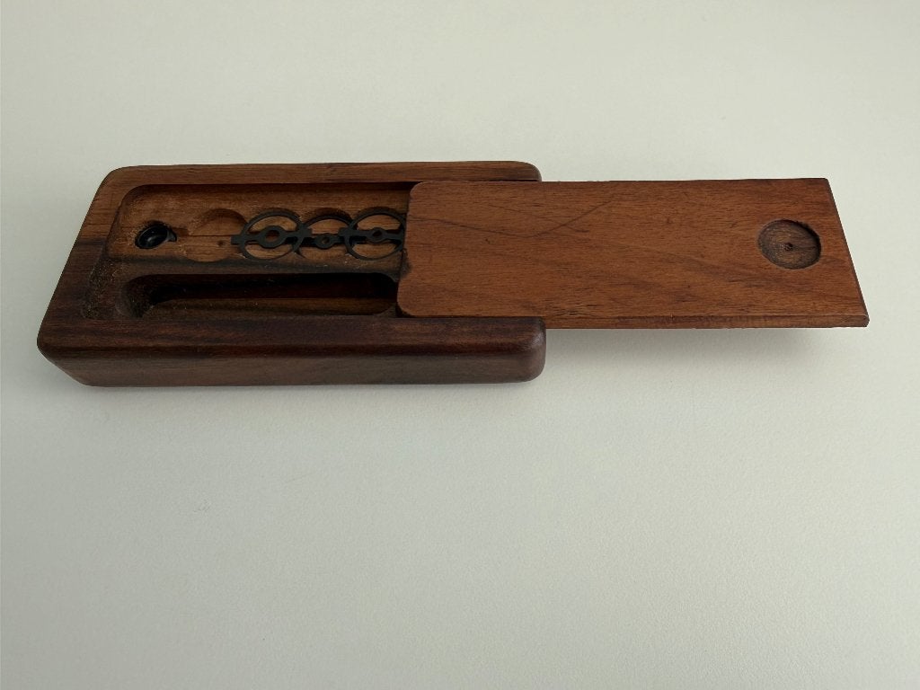 Vintage houten opbergkistje voor korrel inserts, Ophalen of Verzenden, Gebruikt