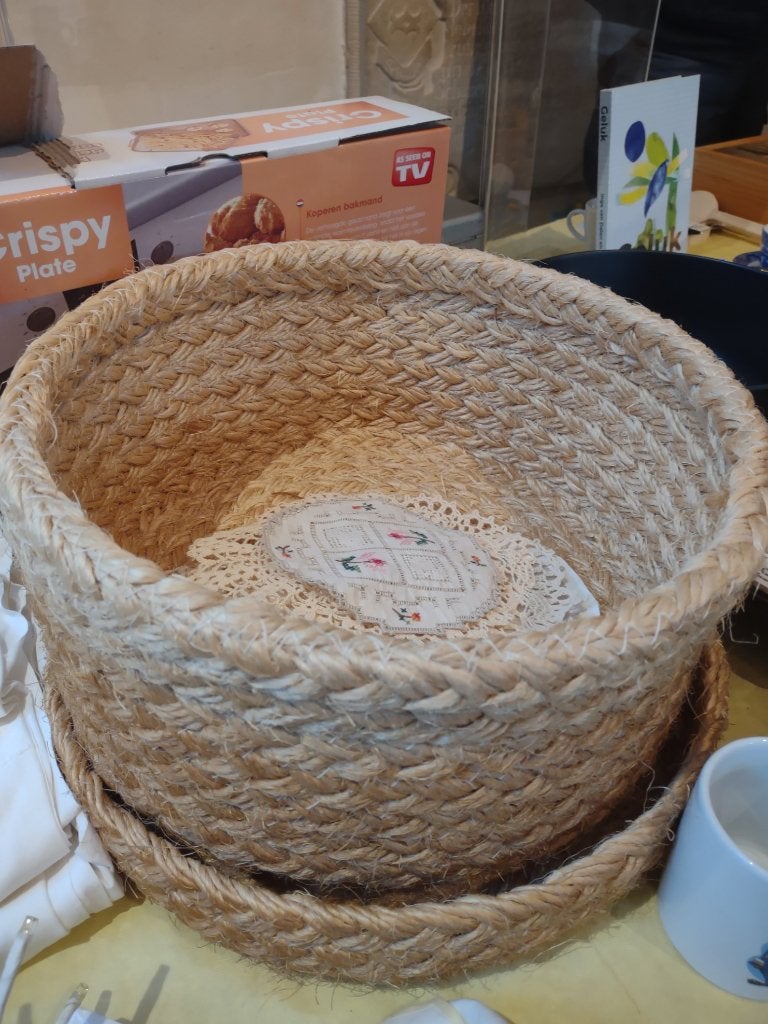 mand van Terschellings zeemans handwerk, Huis en Inrichting, Overige materialen, Mand, Rond, Ophalen of Verzenden