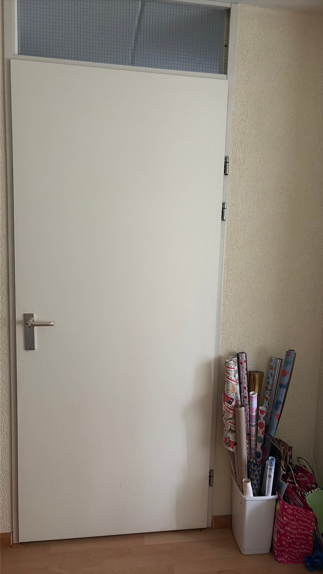 Zware opdekdeur met kozijn, Doe-het-zelf en Verbouw, Ophalen, Zo goed als nieuw, Binnendeur, 200 tot 215 cm