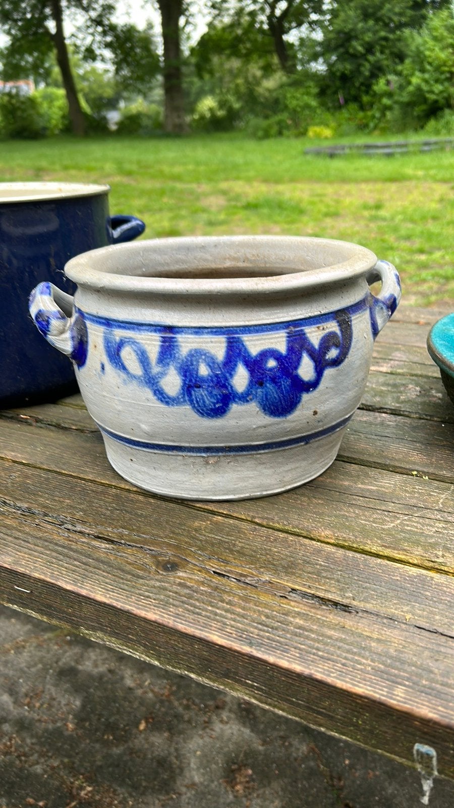 Keulse pot, Tuin en Terras, Bloempotten, 25 tot 40 cm, Gebruikt, Rond, Ophalen of Verzenden